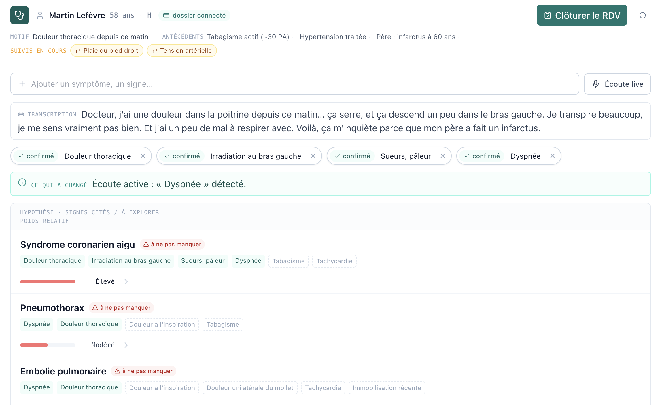 Live consultation view