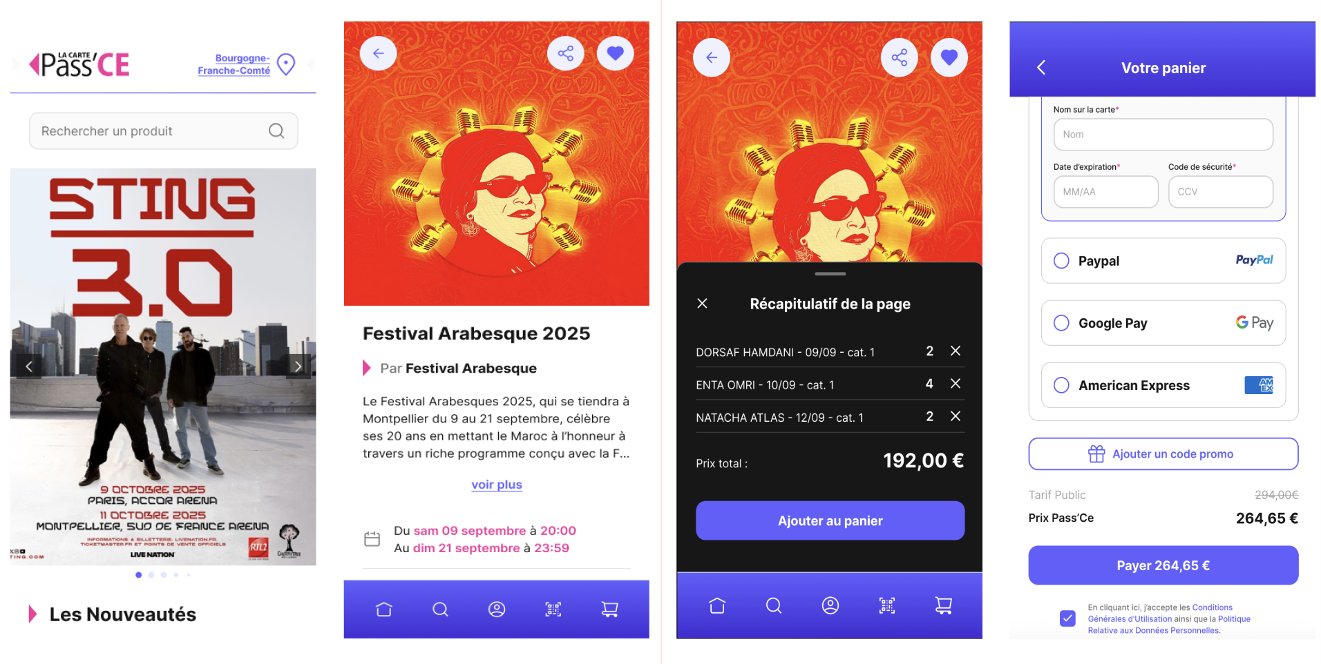 La Carte Pass CE — expérience mobile