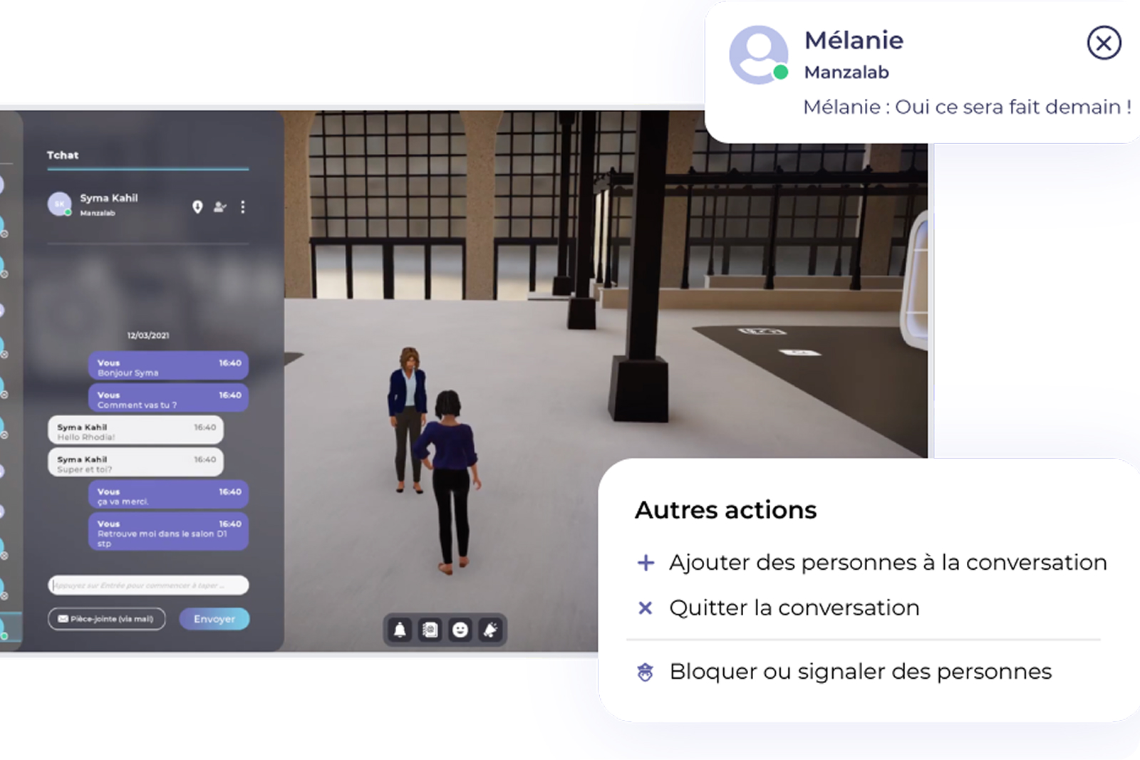 Manzalab — vue en espace 3D