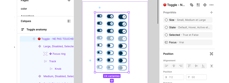 PRO BTP — composant toggle